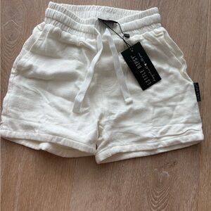 Little Bipsy Cream Elastic Waist Shorts